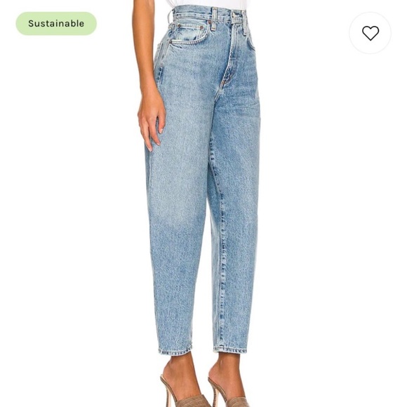 Agolde Balloon Ultra High Rise Curved Taper in Zone - Picture 3 of 8